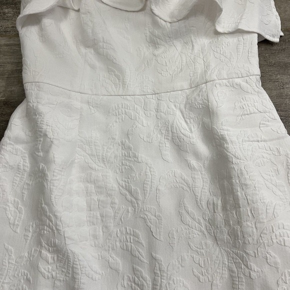 Lilly Pulitzer NWT Pineapple Pucker Jacquard WHITE KIPTON ROMPER One Shoulder 8 - Picture 5 of 9